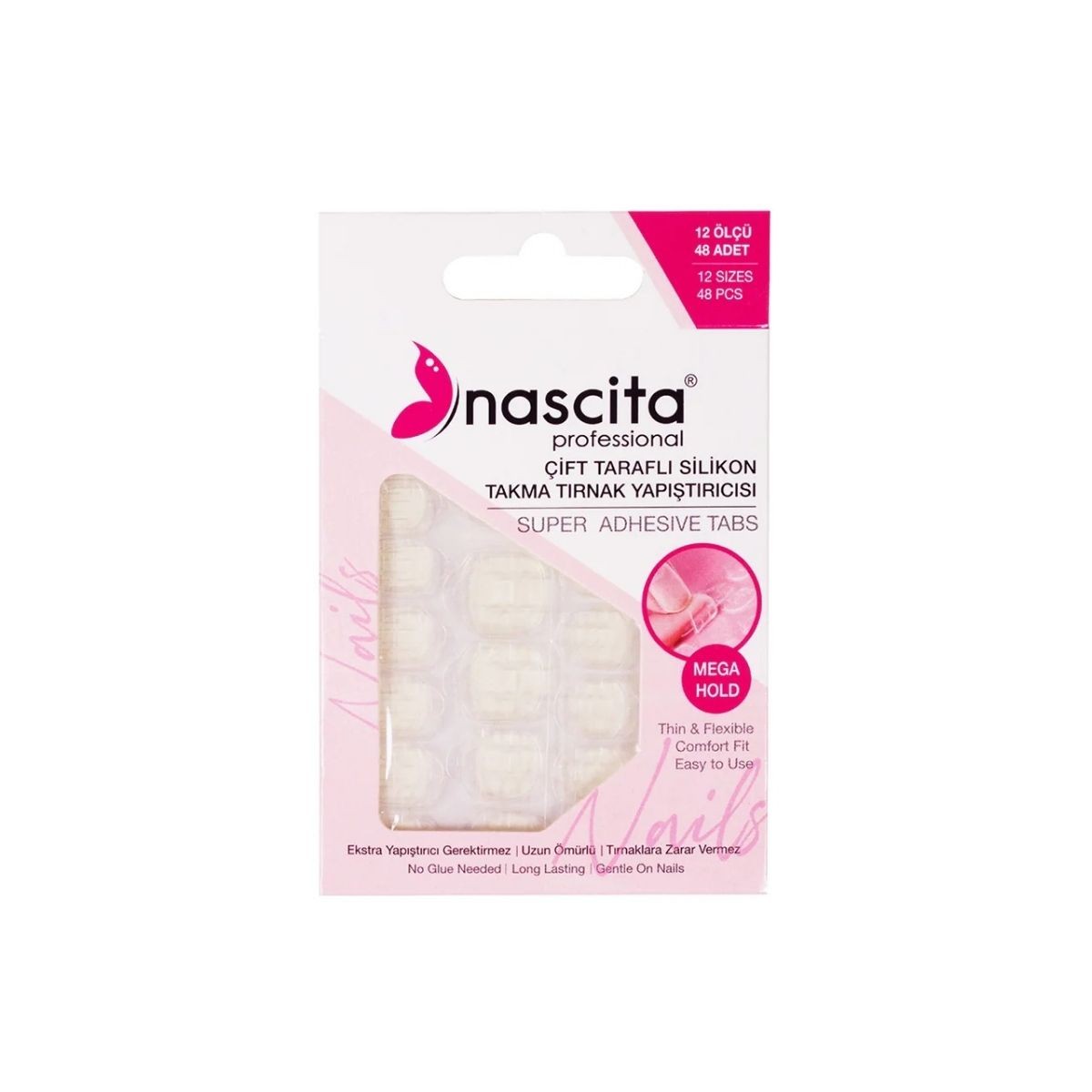 Nascita Çift Taraflı Sticker Yapıştırıcısı (48 Adet) #NASNAILGLUE07