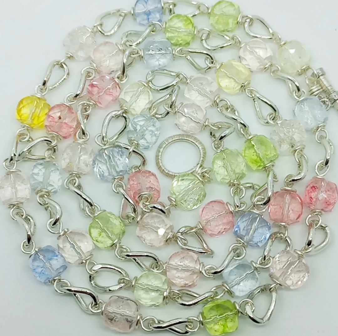 Sibelce 2126 Necef (Dağ Kristali) El Yapımı Uzun Kolye