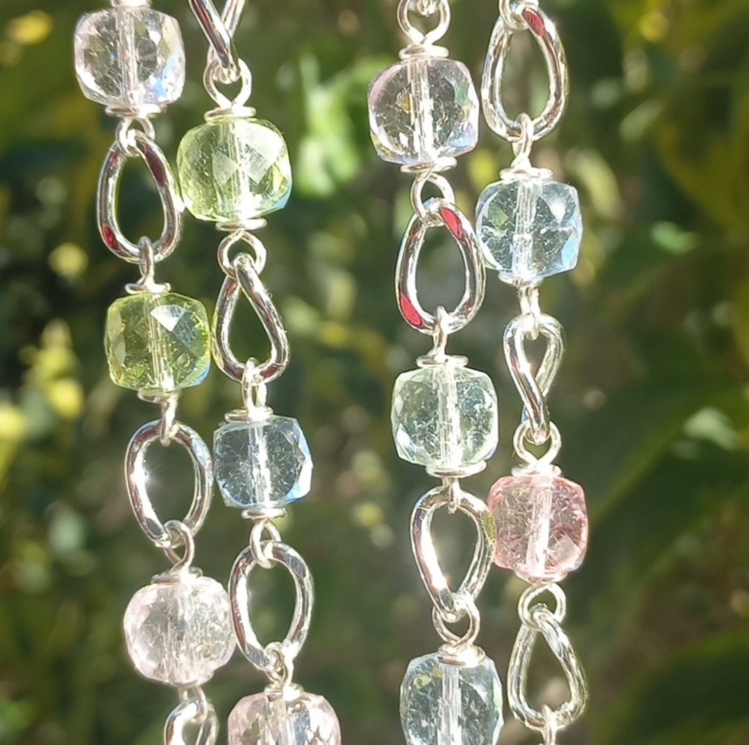 Sibelce 2126 Necef (Dağ Kristali) El Yapımı Uzun Kolye