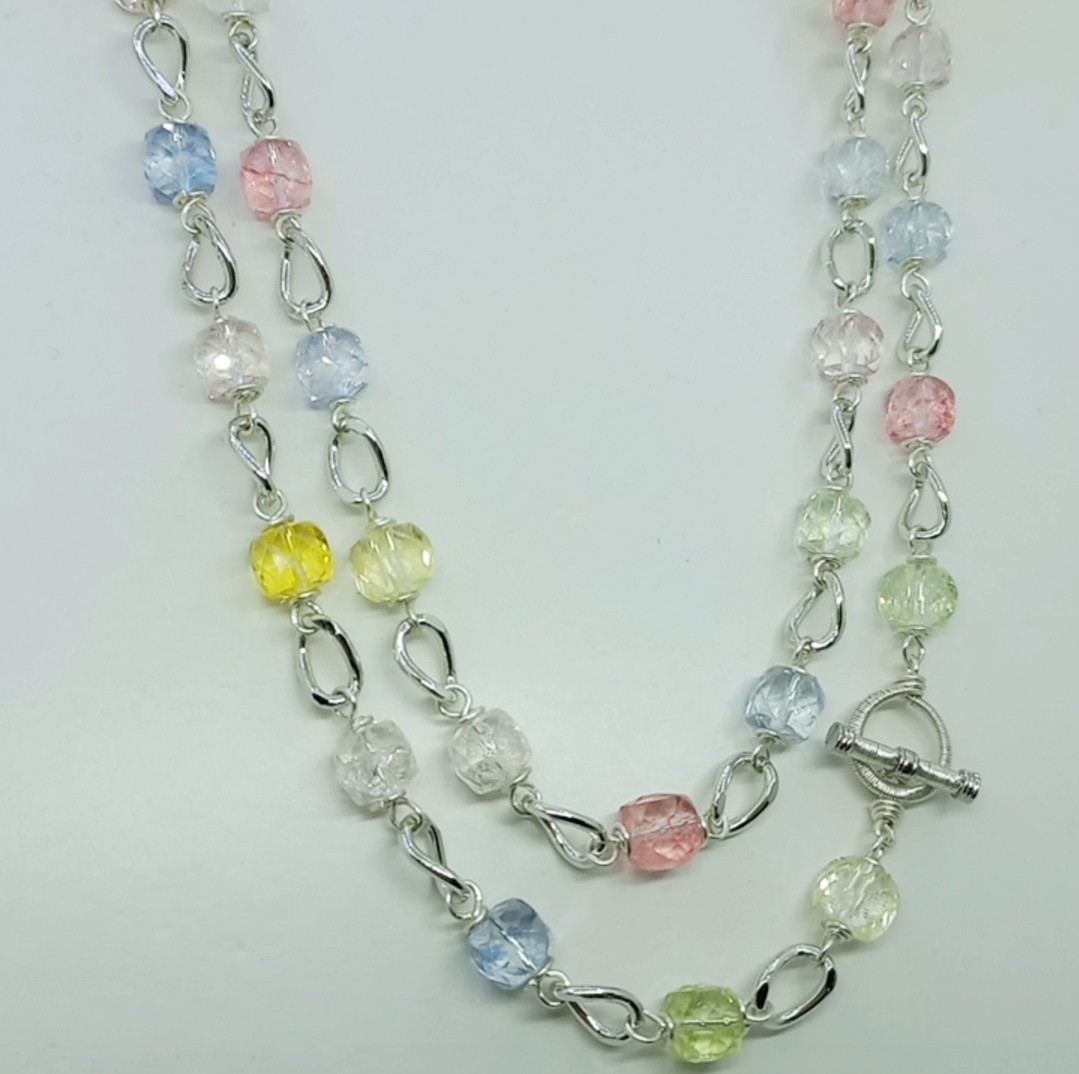 Sibelce 2126 Necef (Dağ Kristali) El Yapımı Uzun Kolye