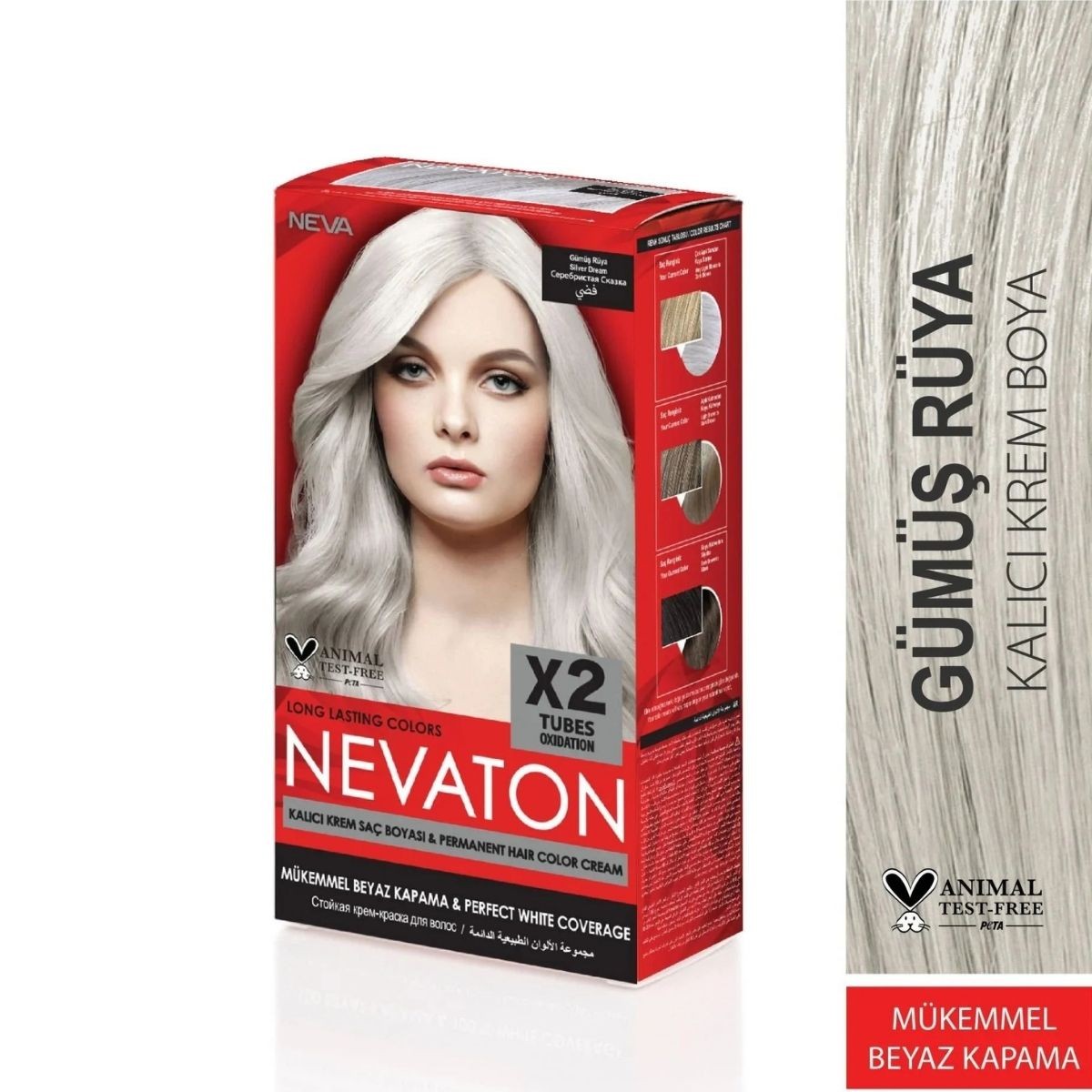 Nevaton Gümüş Rüya 2x50ml Saç Boyası 15ml Saç Bakım Maskesi