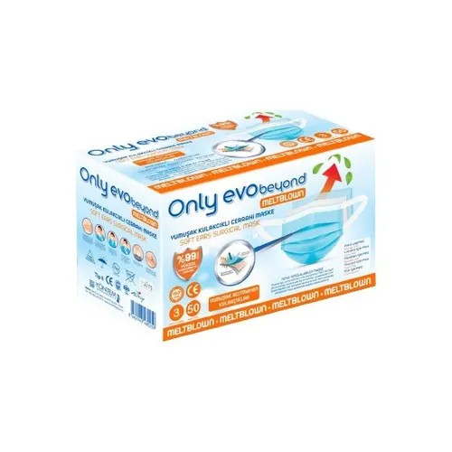 50'li Only Evo Beyond Meltblown Cerrahi Maske Mavi