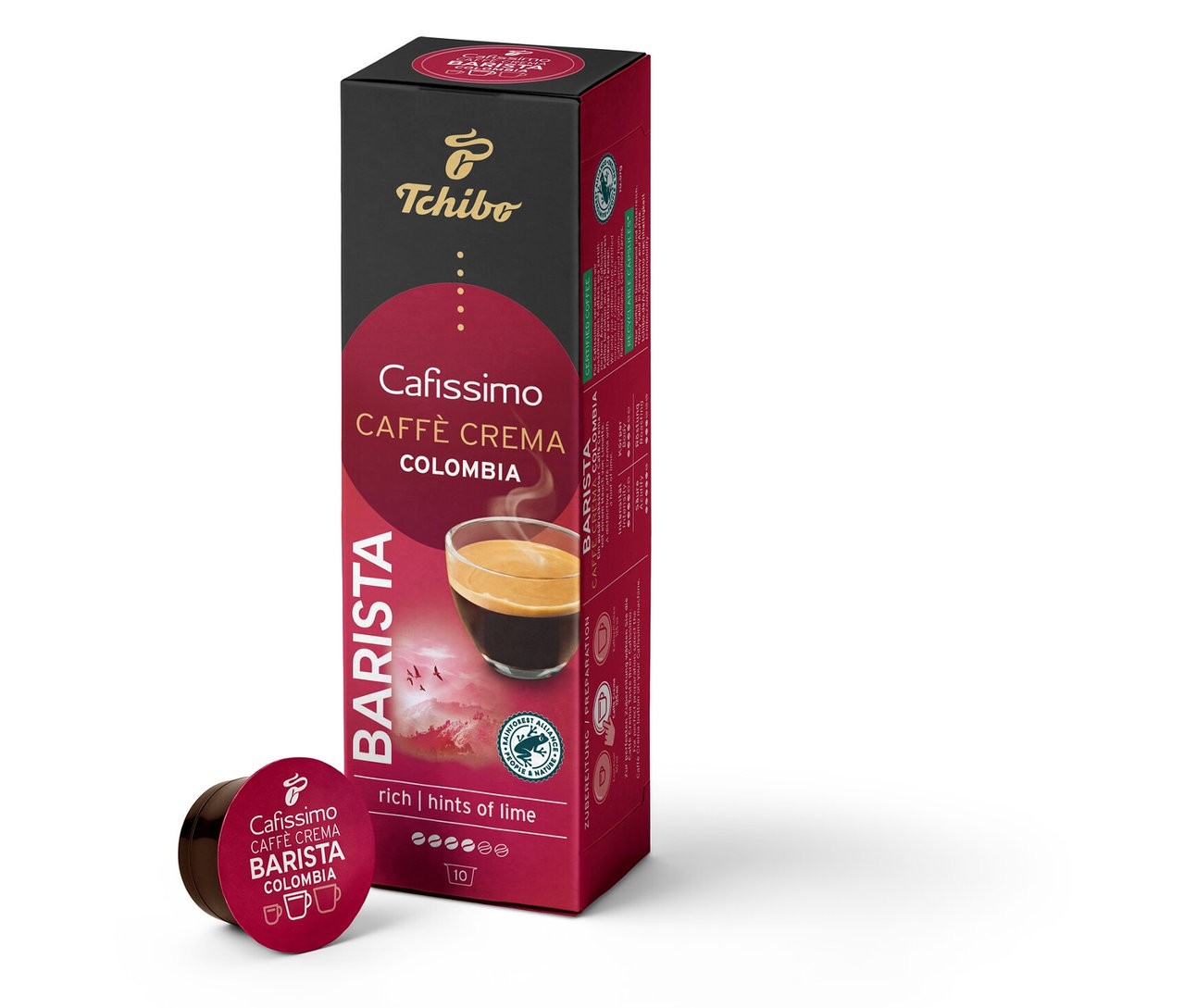 Tchibo Cafissimo Caffe Crema Colombia Rich Hints Of Lime Kapsül Kahve 10'lu