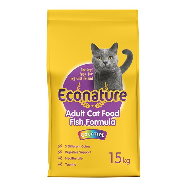 Econature Gurme Yetişkin Kedi Maması Sarı Ambalaj 15 Kg