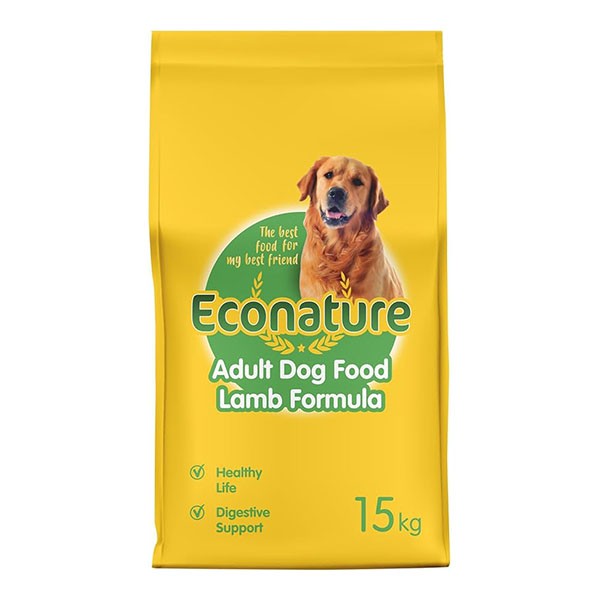 Econature Kuzulu Yetişkin Köpek Maması Sarı Ambalaj 15 Kg
