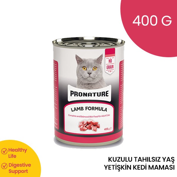 Pronature Tahılsız Kuzu Etli Ezme Yetişkin (Adult) Kedi Konserve Mama 400 G