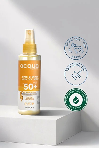 Acqua + Saç ve Saç Derisi İçin Güneş Koruma Sprey SPF 50 100ML