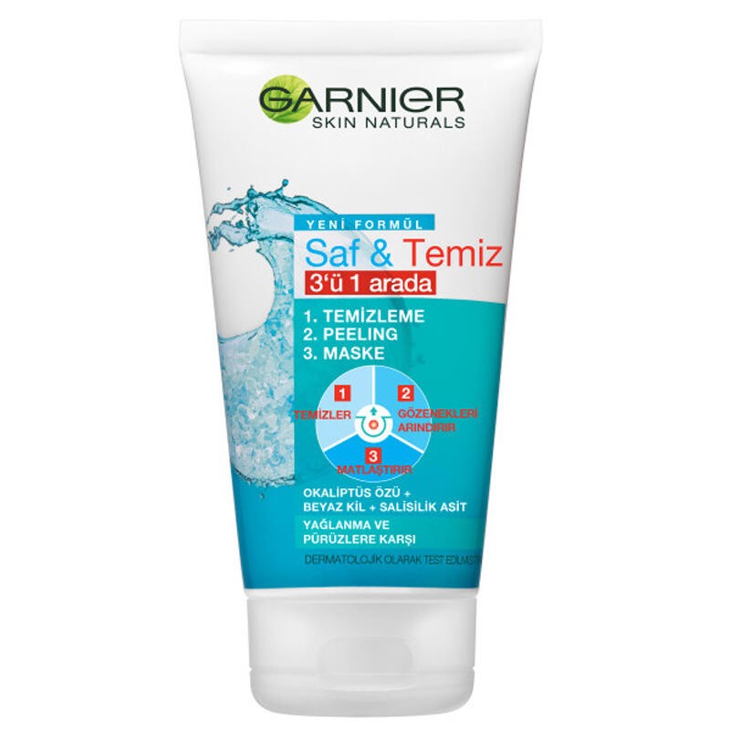 Garnier Saf & Temiz 3'ü 1 Arada Temizleme Jeli 150 ml