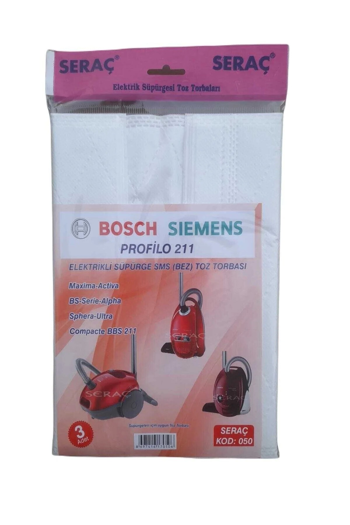 SERAC ELEKTRIK SUPURGESI TOZ TORBASI