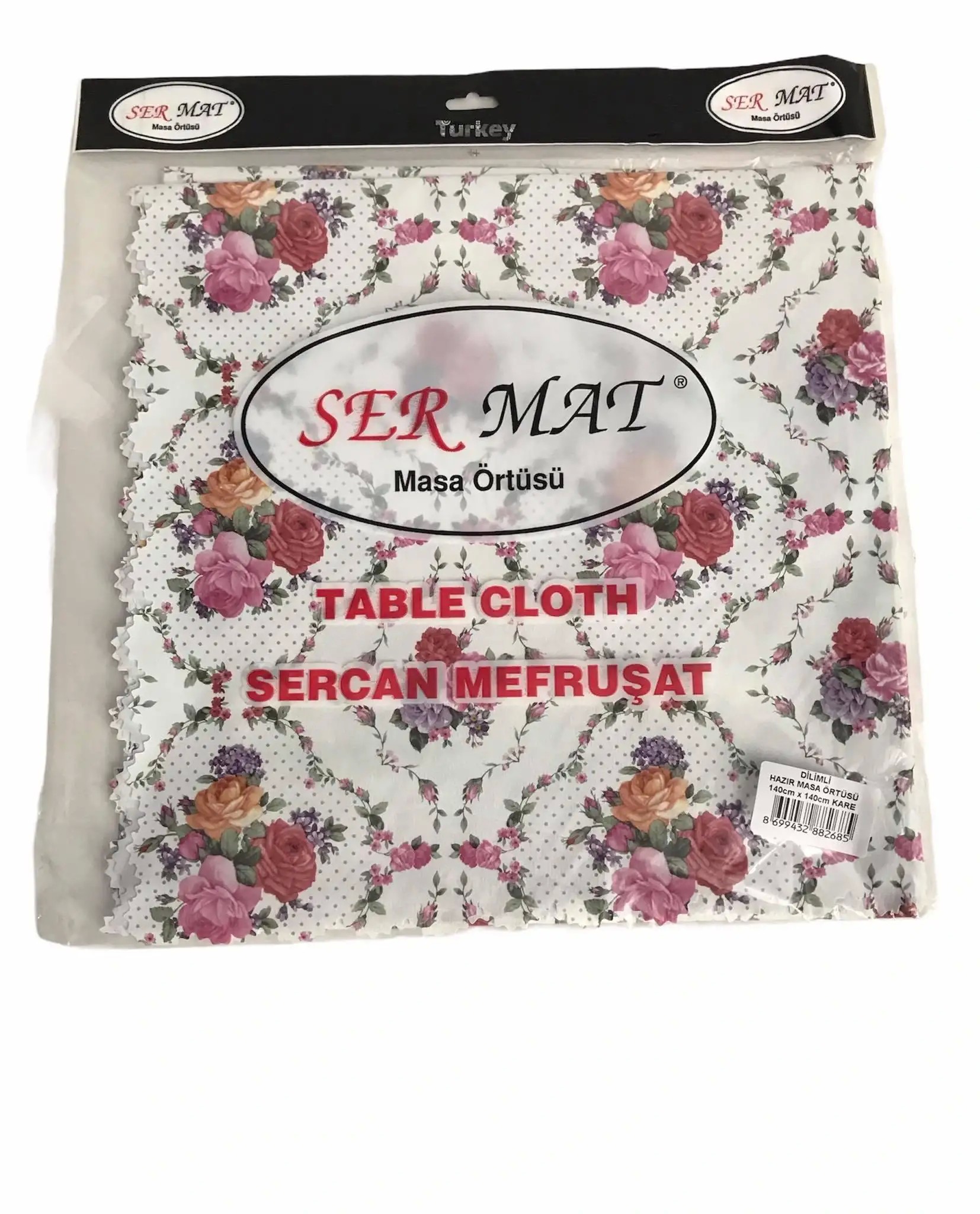 Sermat Masa Örtüsü Elyaflı Dilimli Kare 140x140 cm Mh70