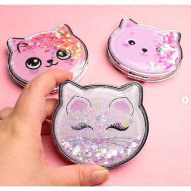 Simli Kozmetik Aynası Cep