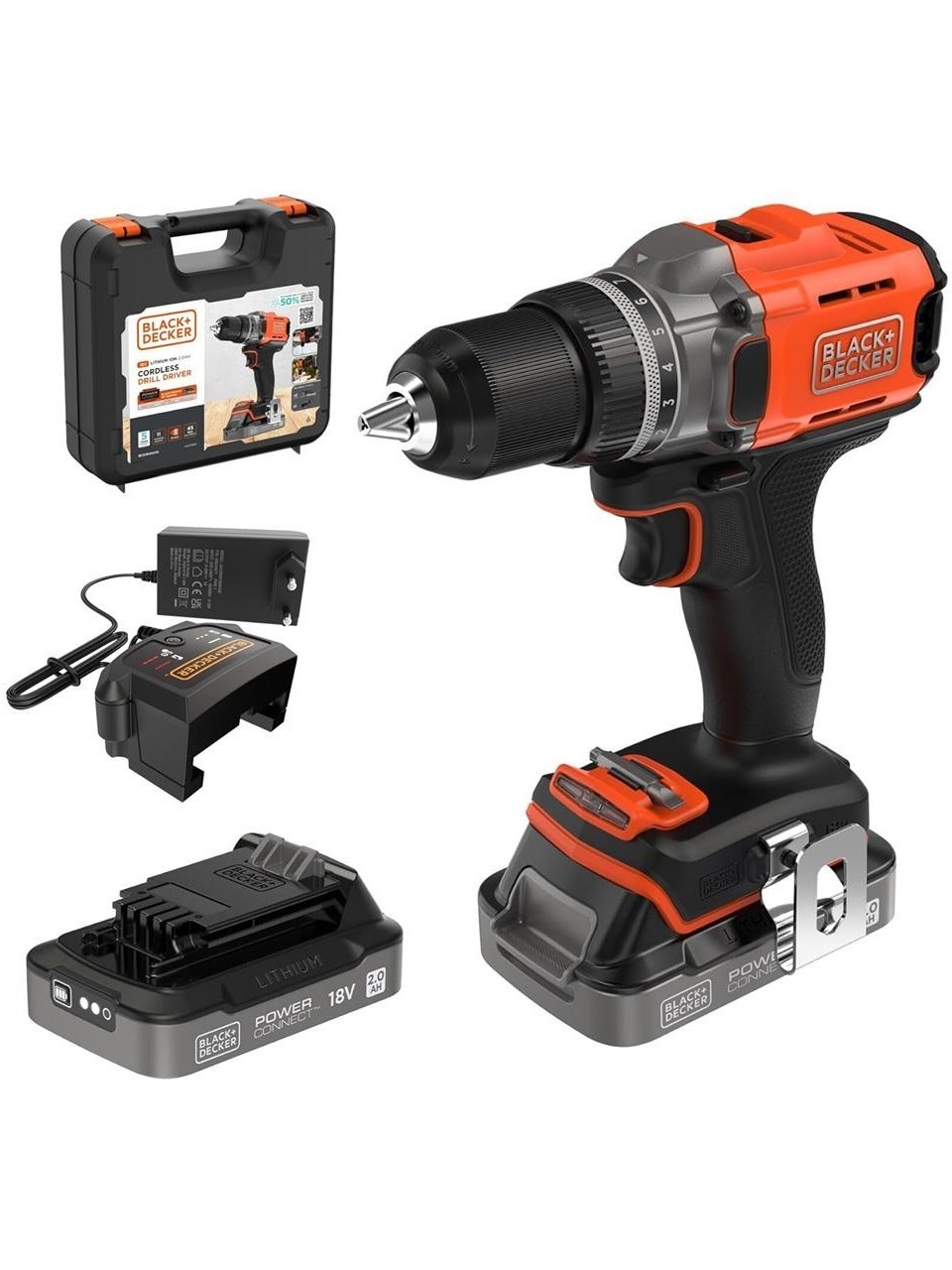 BLACK DECKER ŞARJLI MATKAP 18V 2X2 AH 5 YIL GARANTİ