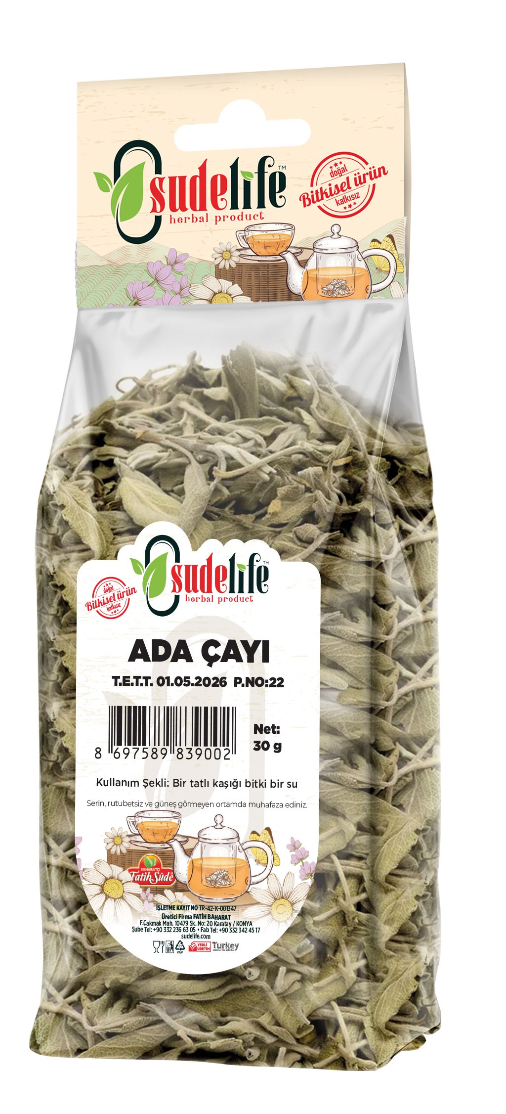 Sudelife Adaçayı Boz 30 G