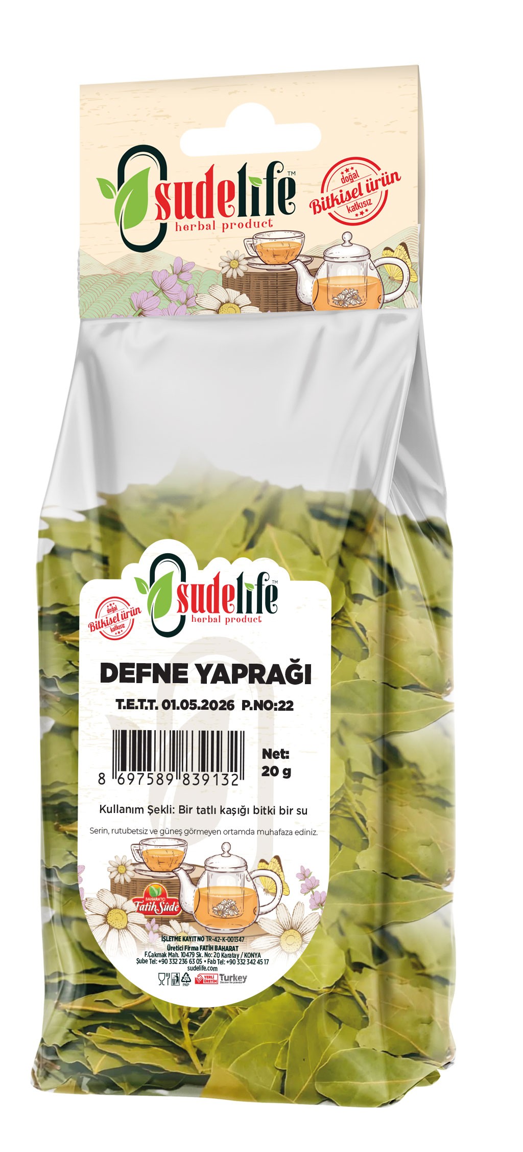 Sudelife Defne Yaprağı 20 G