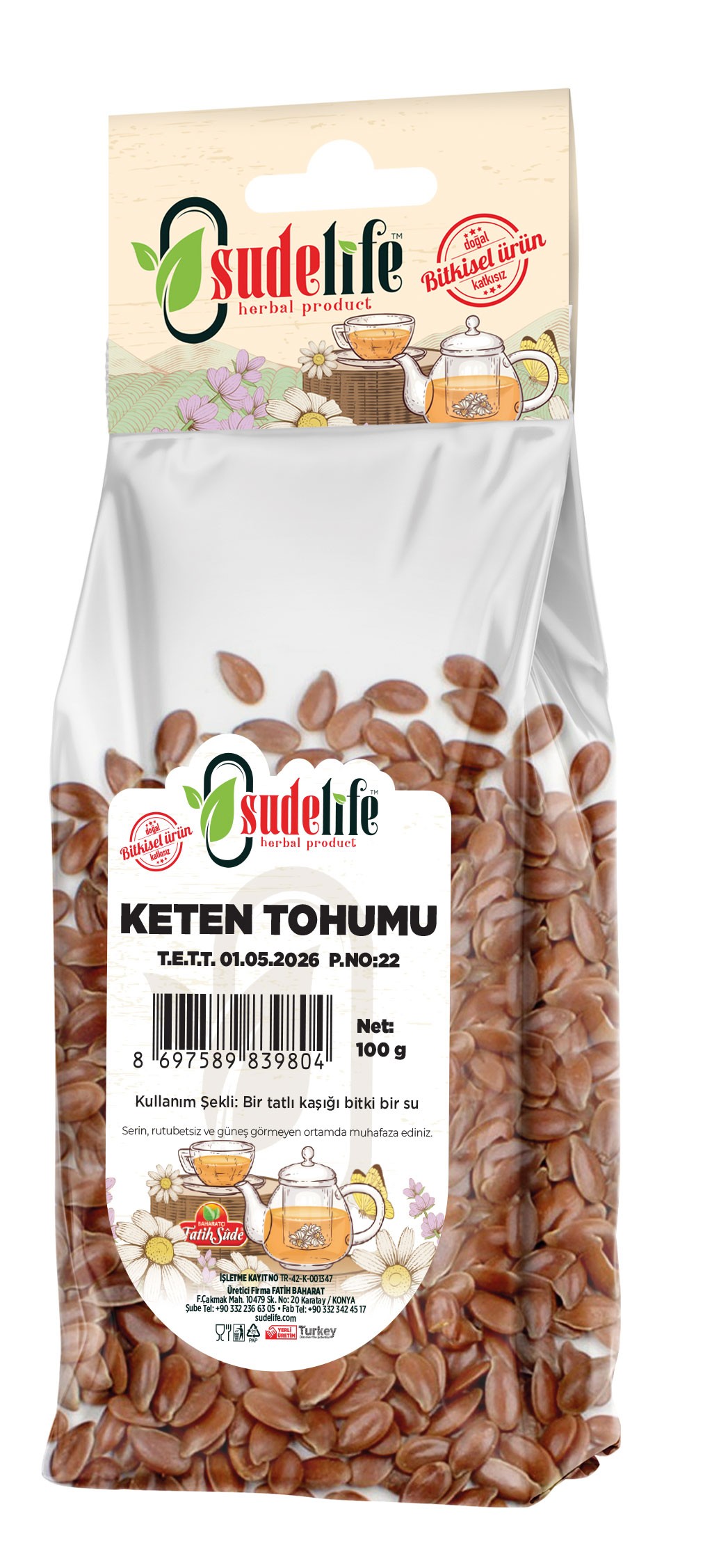 Sudelife Keten Tohumu 100 G