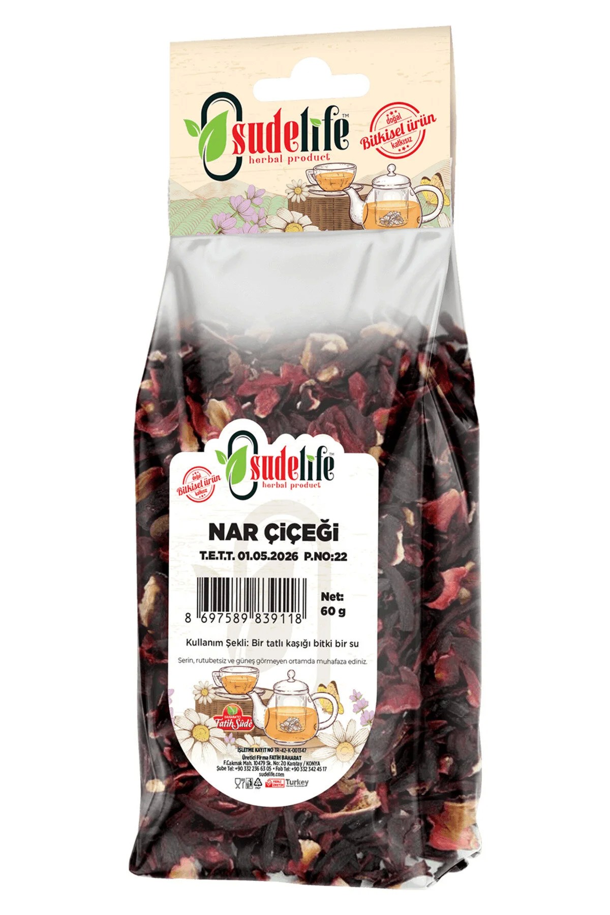 Sudelife Toz Çay Nar 200 G