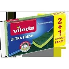 Vileda Ultra Fresh Düz Sünger 3Lü