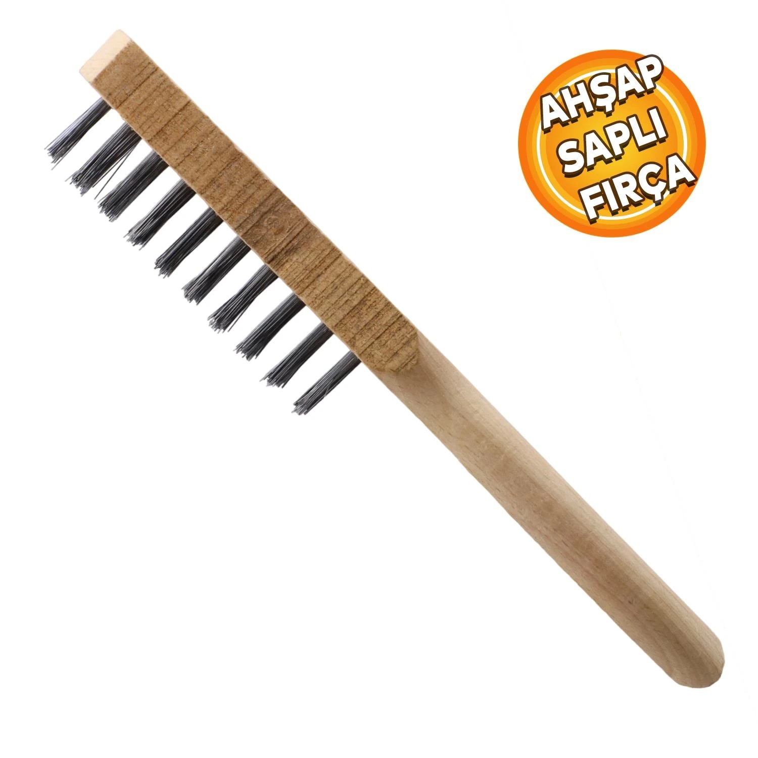 Leva Ahşap Saplı Izgara Temizlik Fırçası 5 No