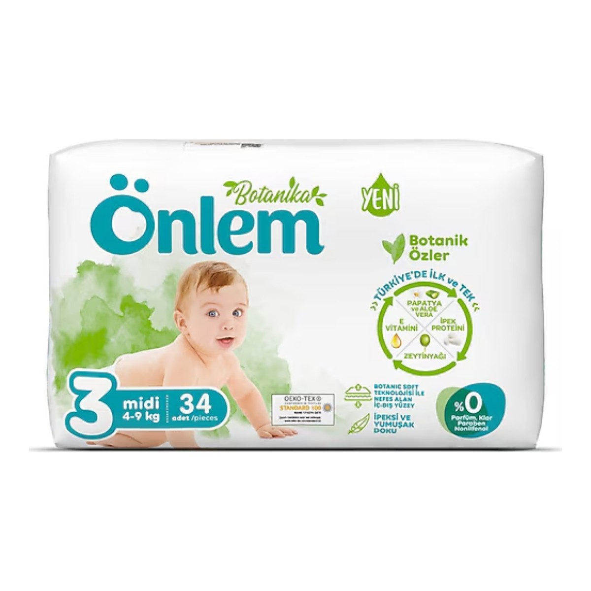 Önlem Botanica Avantaj Çocuk Bezi Midi No3 34Lü