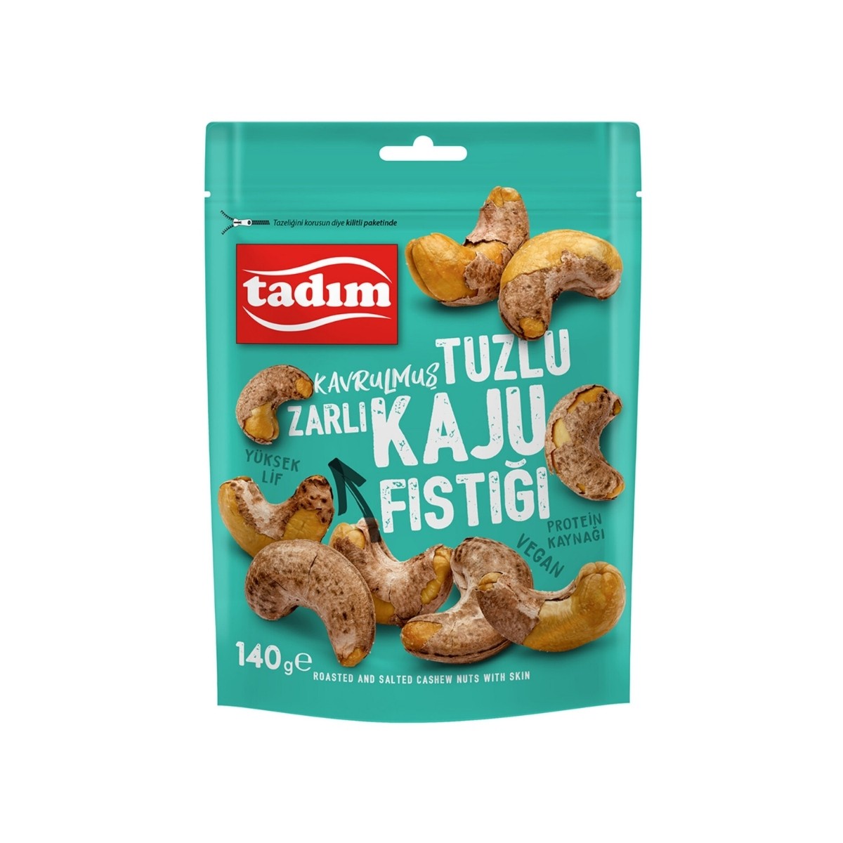 Tadım Tuzlu Zarlı Kaju 140 Gr