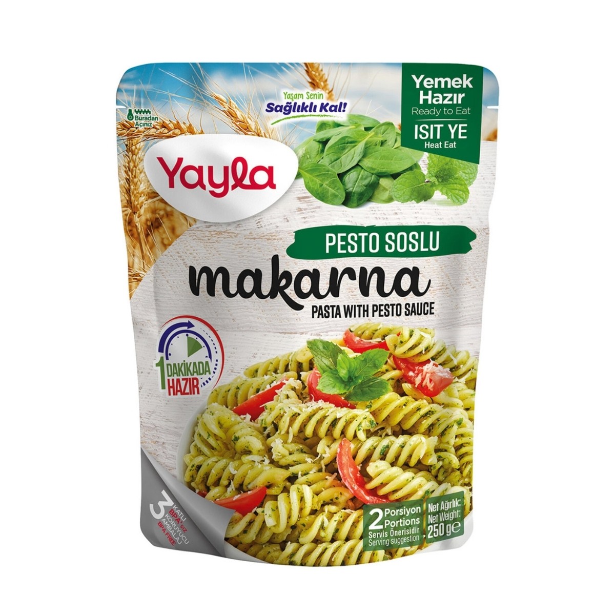 Yayla Pesto Soslu Makarna 250 G