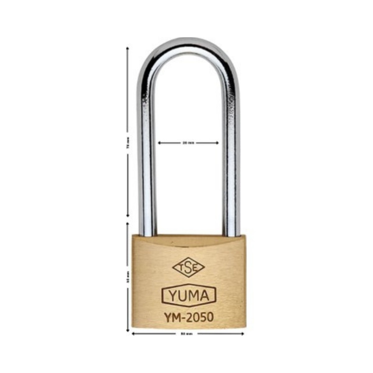 ASMA KİLİT UZUN SARI YUMA 50 MM