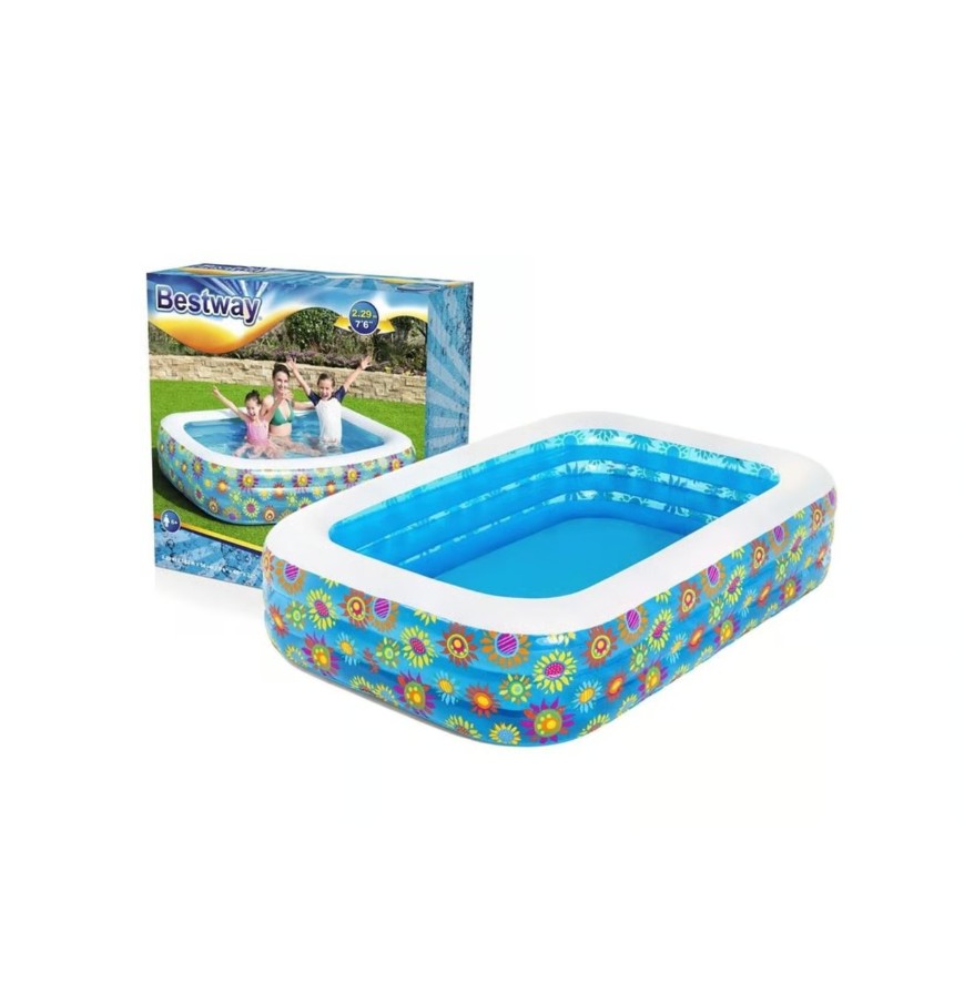 Bestway Havuz Jumbo Çiçek ve Güneş Desenli 229×152 cm