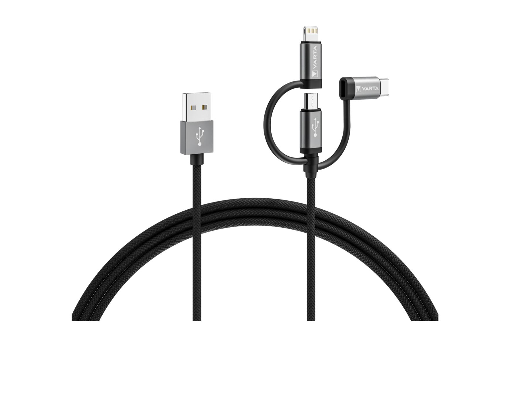 VARTA 3IN1 USB KABLO 2M BLACK