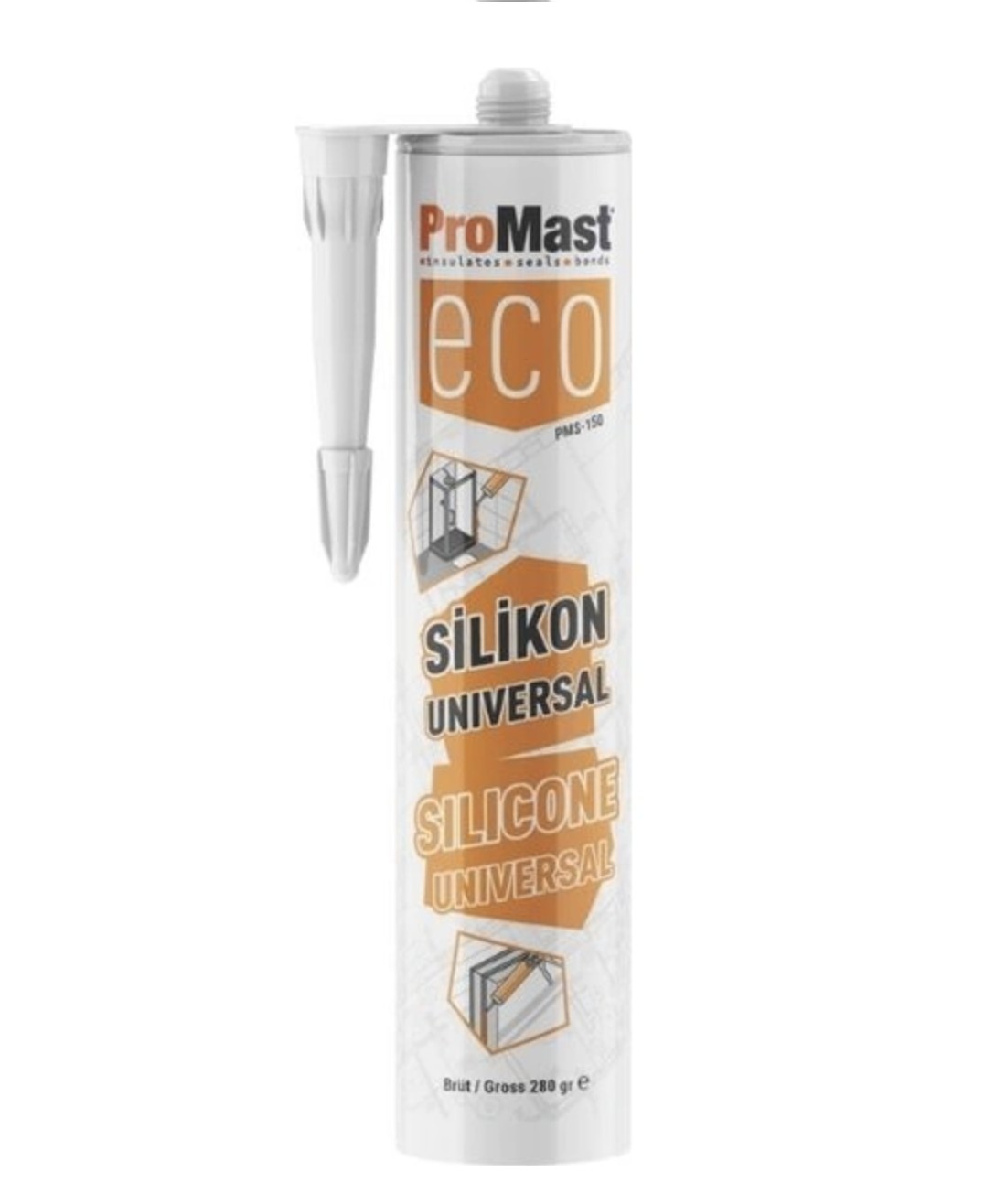 PROMAST Ecosil Genel Amaçlı Silikon Antrasit Gri 280 gr