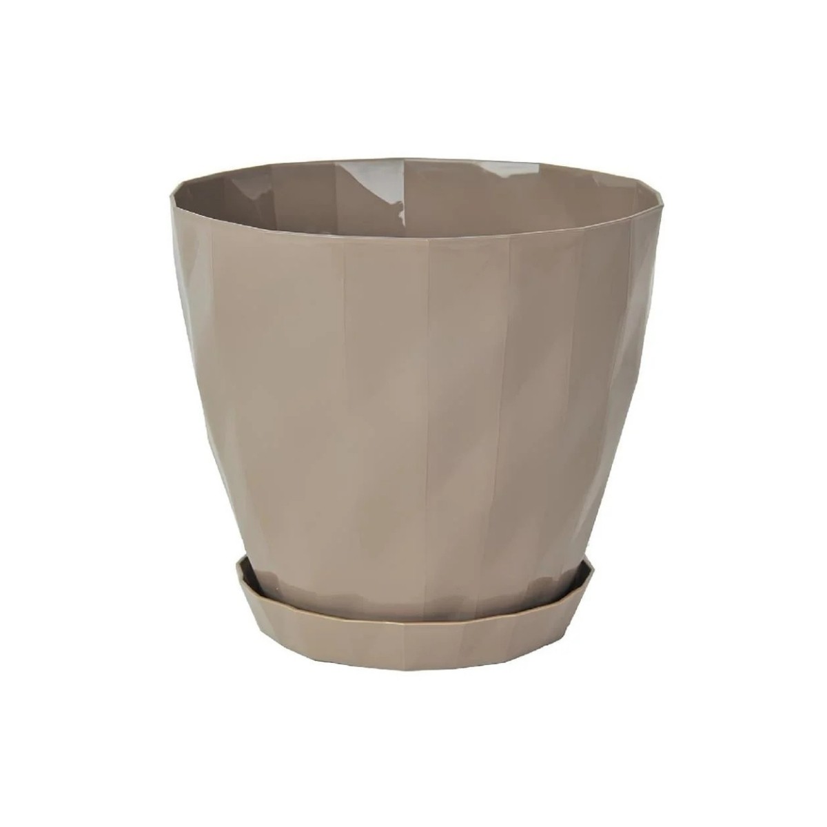 Serinova Kristal Saksı 5 No Takım Mocha