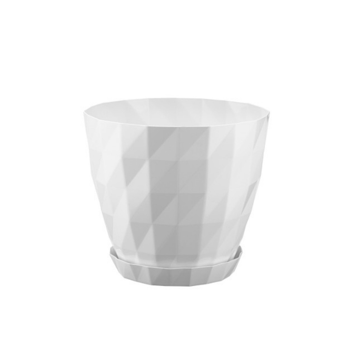 Serinova Kristal Saksı 1 No Takım Süt Beyaz