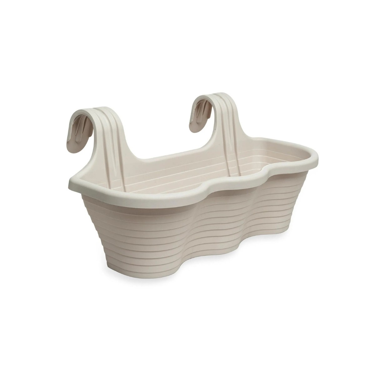 Serinova Tombik Duvar Saksı Kirli Beyaz