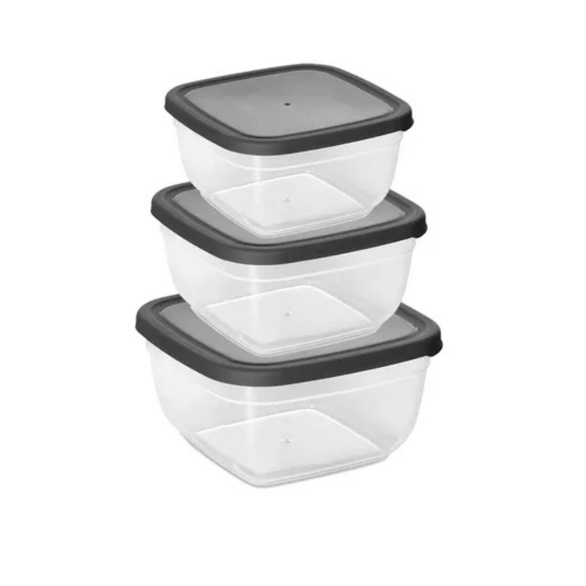 Asude ASD057 Maya KAre 3Lü Saklama Kabı Seti Gri 500-900-1500 ML