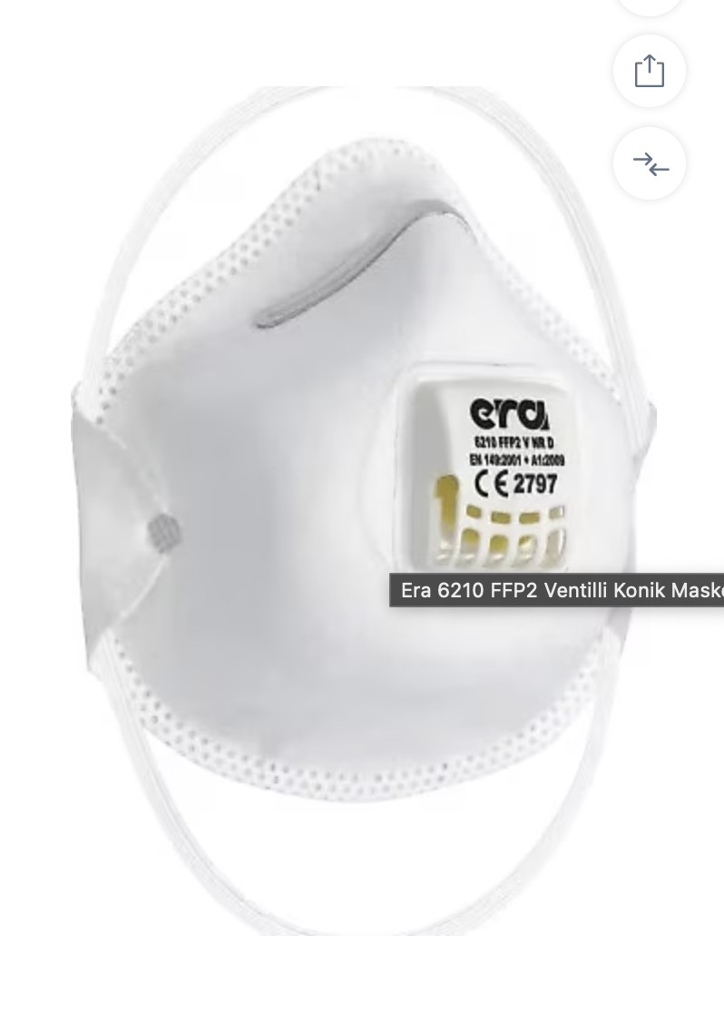 ERA FFP2 Ventilli Toz Maskesi (RA6210)