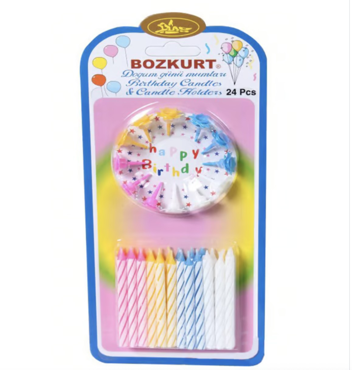 Bozkurt Doğum Günü Mumu 24'lü