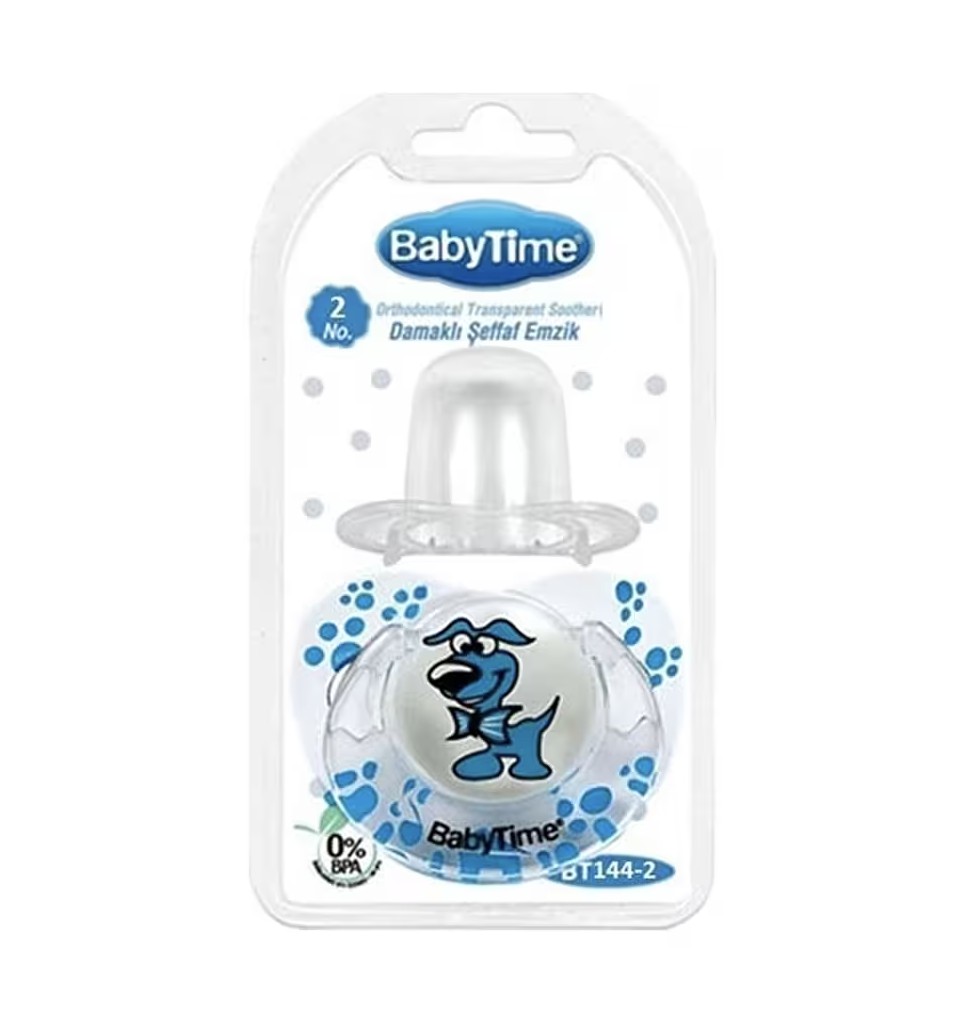 BabyTime Damaklı Desenli Mat Emzik 2 Numara 6-18 Ay BT144-2 Desen 3