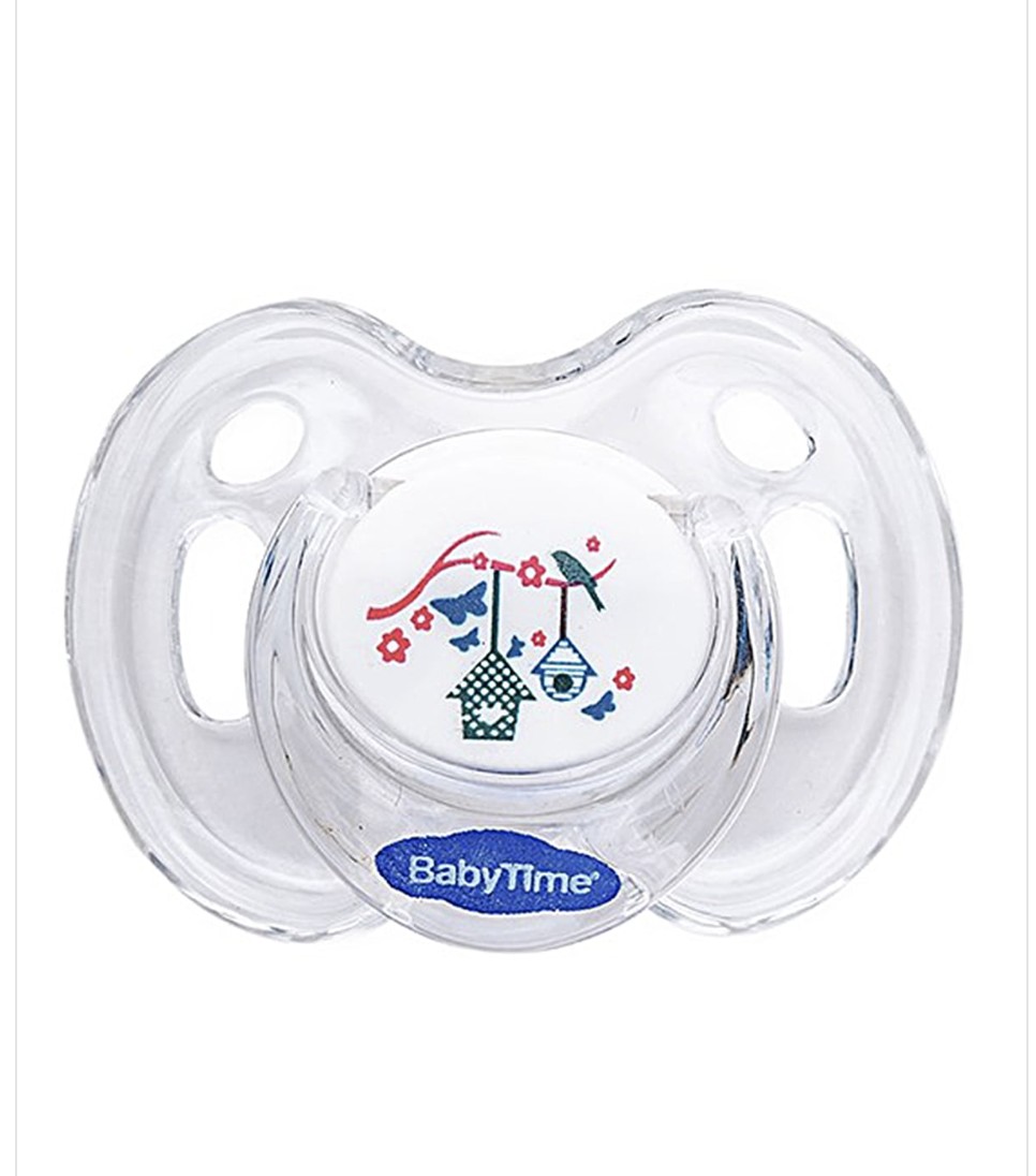 BabyTime Damaklı Kiraz Uçlu Şeffaf Desenli Emzik 2 Numara 6-18 Ay BT147-2