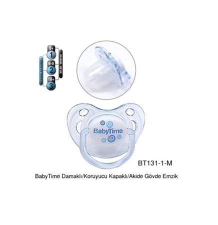 BabyTime Cam Biberon Kiraz Uçlu 1 Numara 0-6 Ay 125 ml BT074-C Beyaz