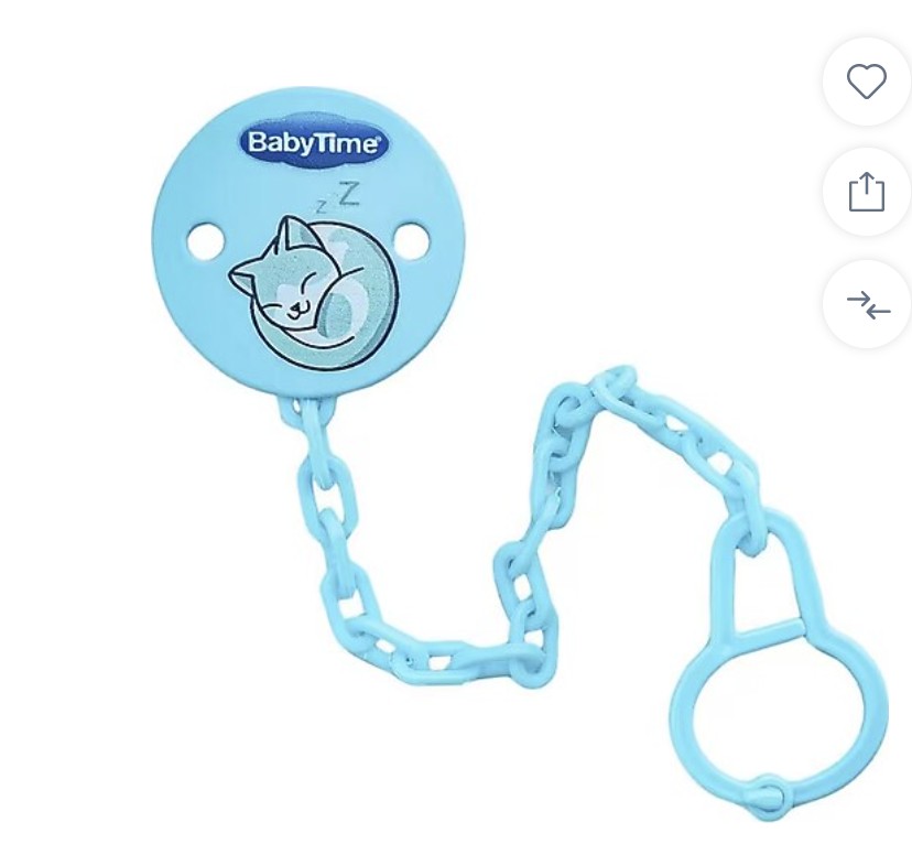 BabyTime Emzik Askısı Mavi Köpek Görselli