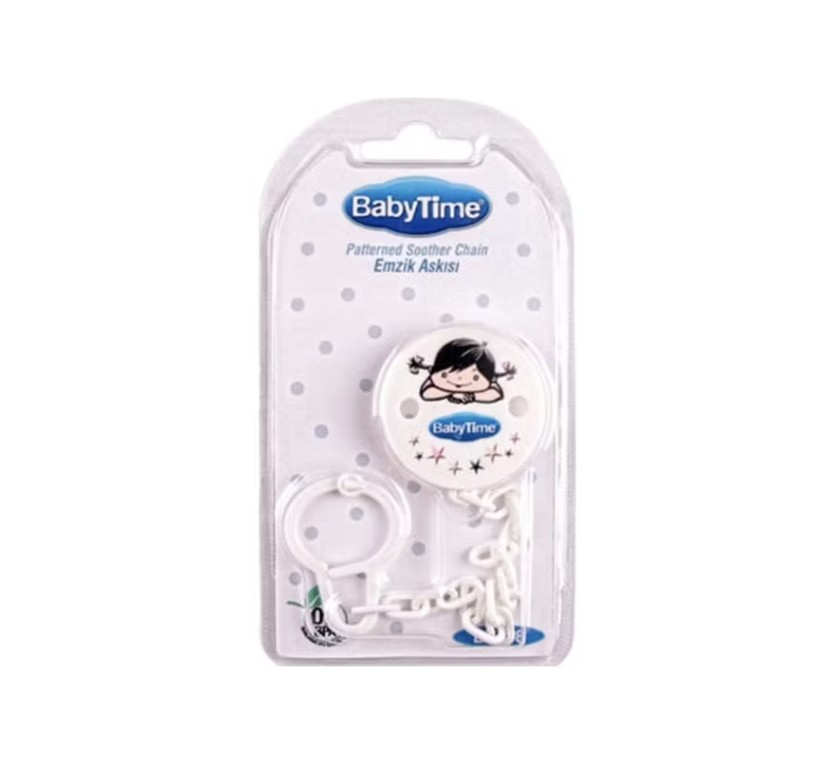 BabyTime Emzik Askısı Beyaz Bebek Görselli