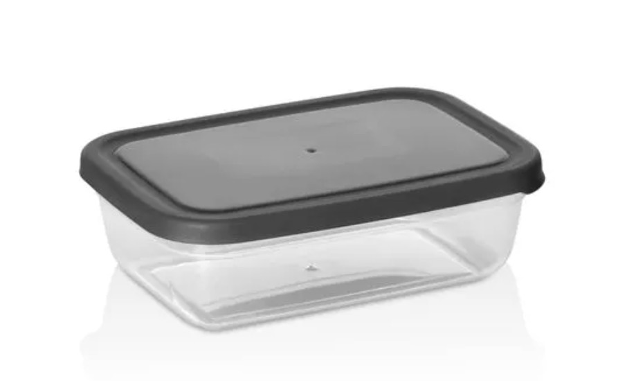 Asude ASD035 Maya Dikdörtgen Saklama Kabı Gri 1500ml