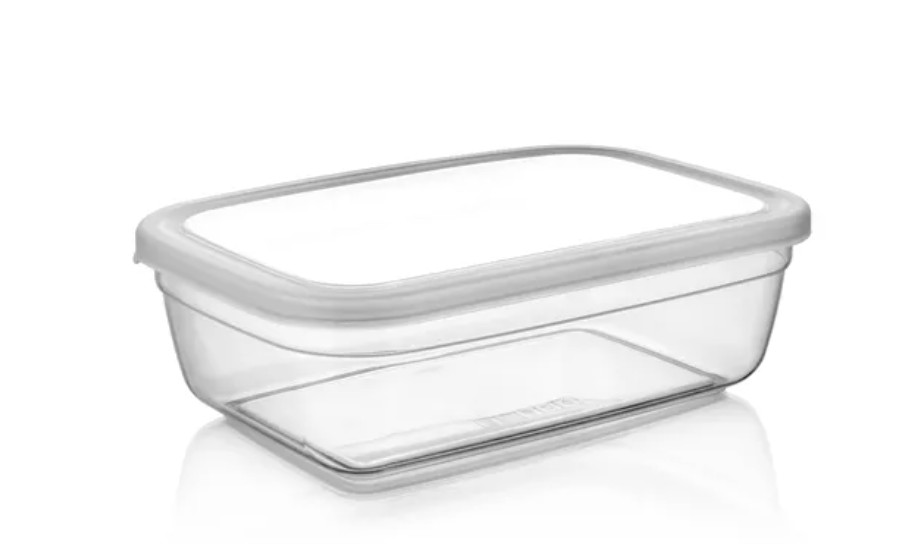 Asude ASD035 Maya Dikdörtgen Saklama Kabı Krem 1500ml