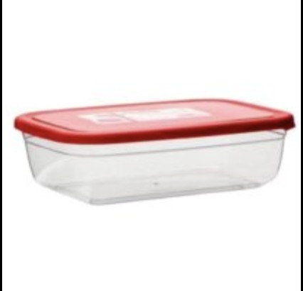 Asude ASD033 Maya Dikdörtgen Saklama Kabı 500ml Kırmızı