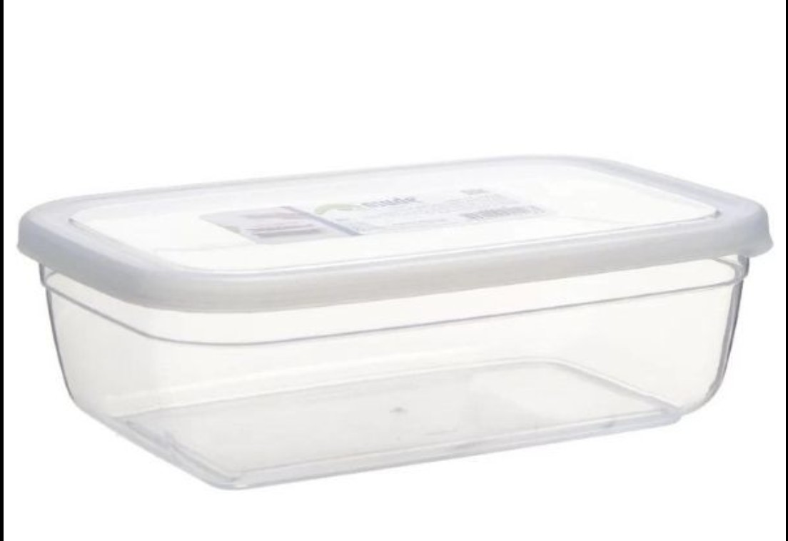 Asude ASD033 Maya Dikdörtgen Saklama Kabı 500ml Krem