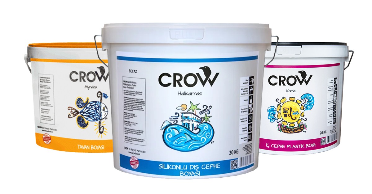 Crow Halikarnas Silikonlu   Dış Cephe Boyası Beyaz 10 Kg