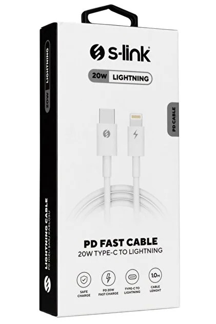SLINK SL-C120 1M TYPE-C TO LIGHTNING PD KABLO