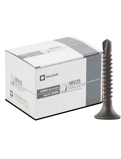 Dalsan Matkap Uçlu Vida 1000 Adet 25mm mv25