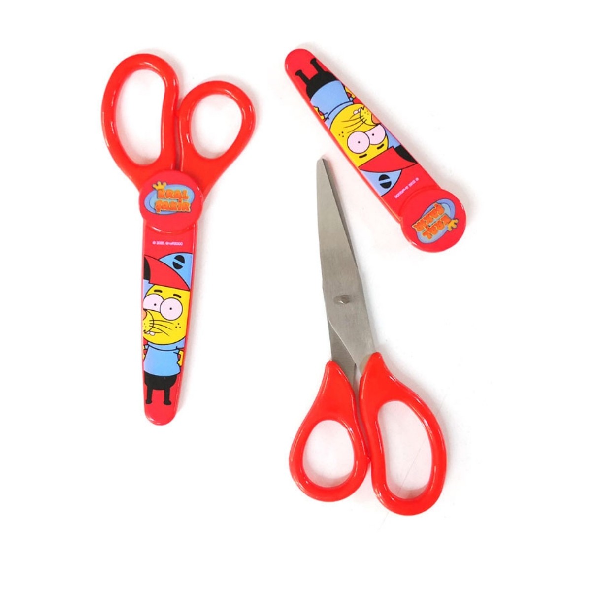 Kral Şakir Ks-1666 Kapaklı Kırmızı Makas