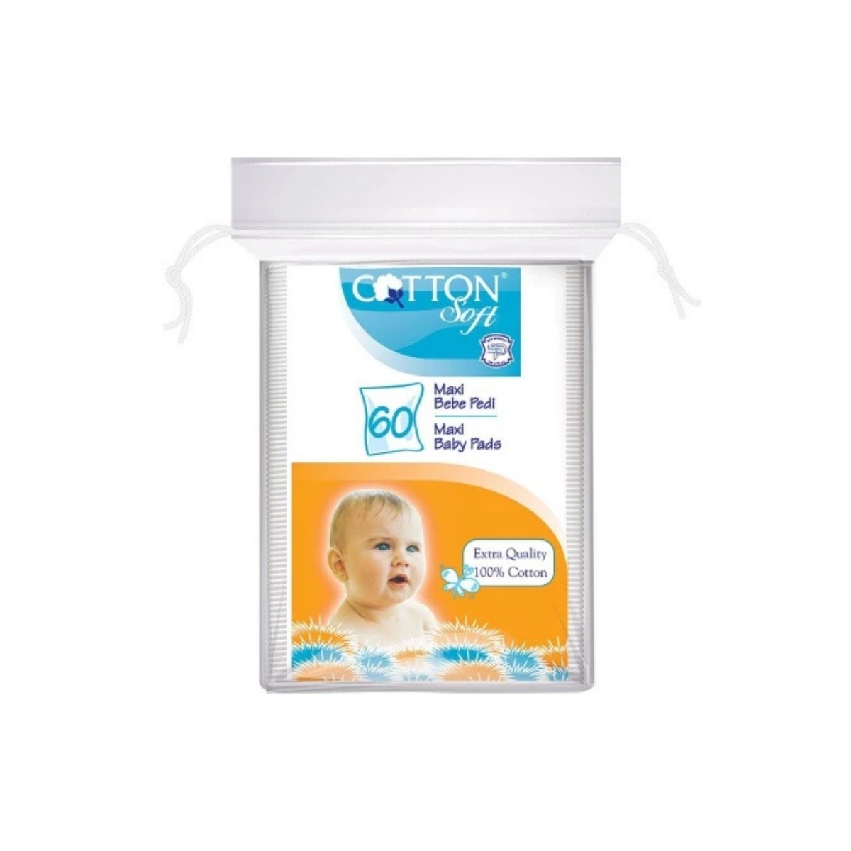 Cotton Soft Touch for Baby Islak Mendil Mavi Ambalaj 60'lı