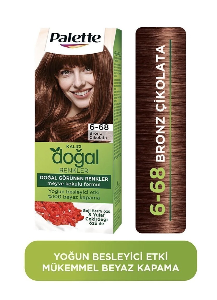 Palette Kalıcı Doğal Renkler Saç Boyası 6.68 Bronz Çikolata